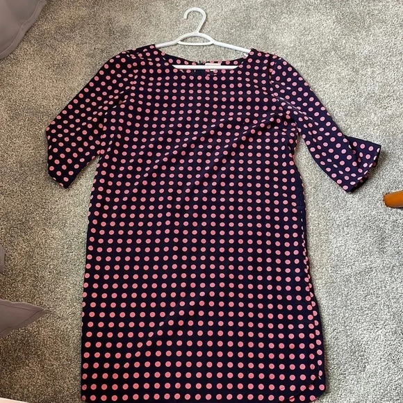 GAP navy blue with hot pink polka dots Medium mini dress - Picture 1 of 6